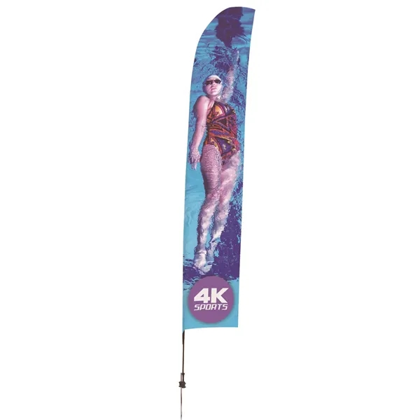 17' Streamline Blade Sail Sign Flag, 1-Sided, Ground Spike - 17' Streamline Blade Sail Sign Flag, 1-Sided, Ground Spike - Image 0 of 4