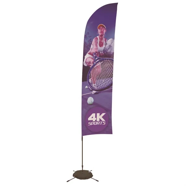 13' Streamline Blade Sail Sign Flag, 1-Sided, Scissor Base - 13' Streamline Blade Sail Sign Flag, 1-Sided, Scissor Base - Image 0 of 4