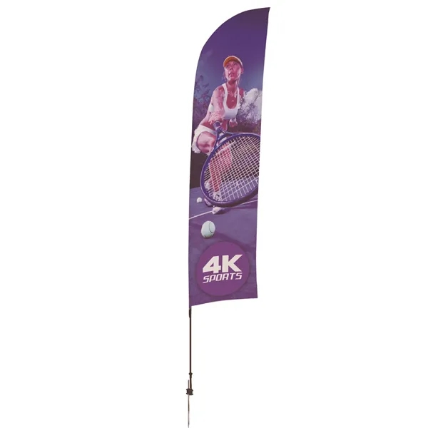 13' Streamline Blade Sail Sign Flag, 1-Sided, Ground Spike - 13' Streamline Blade Sail Sign Flag, 1-Sided, Ground Spike - Image 0 of 4