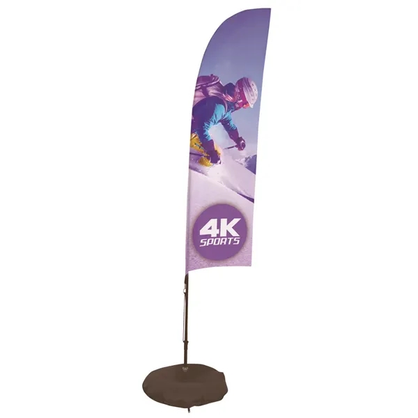 7' Streamline Blade Sail Sign Flag, 1-Sided, Scissor Base - 7' Streamline Blade Sail Sign Flag, 1-Sided, Scissor Base - Image 0 of 4