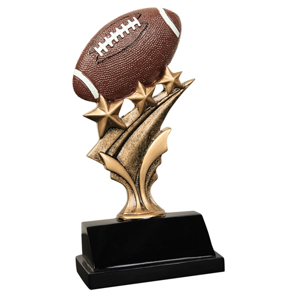 5 1/2" Football Tri Star Resin - 5 1/2" Football Tri Star Resin - Image 0 of 0