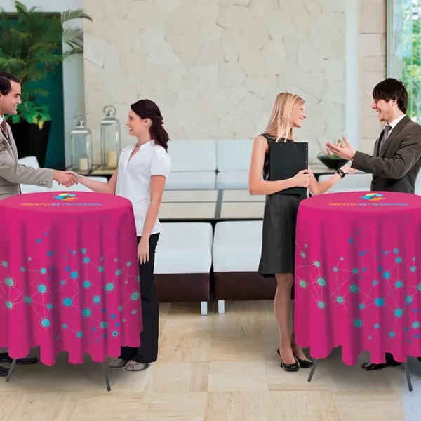 Bar-Height Round Throw with 33.25" Overhang - Bar-Height Round Throw with 33.25" Overhang - Image 2 of 2