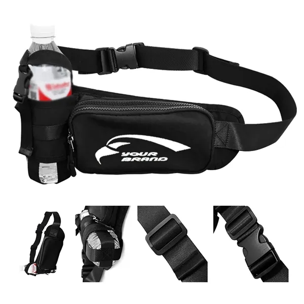 Waterproof Waist Bag With Bottle Holder For Outdoors Sports - Waterproof Waist Bag With Bottle Holder For Outdoors Sports - Image 0 of 4