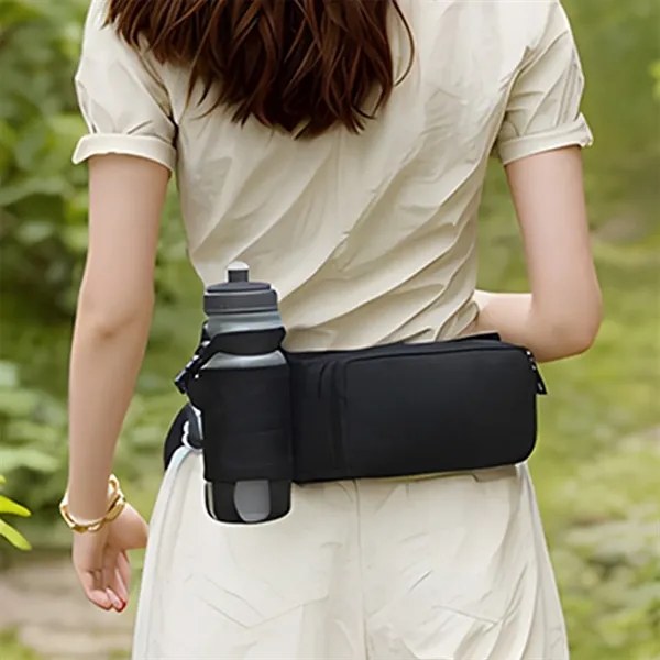 Waterproof Waist Bag With Bottle Holder For Outdoors Sports - Waterproof Waist Bag With Bottle Holder For Outdoors Sports - Image 2 of 4