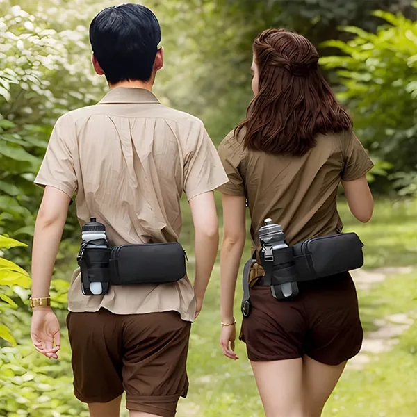 Waterproof Waist Bag With Bottle Holder For Outdoors Sports - Waterproof Waist Bag With Bottle Holder For Outdoors Sports - Image 3 of 4