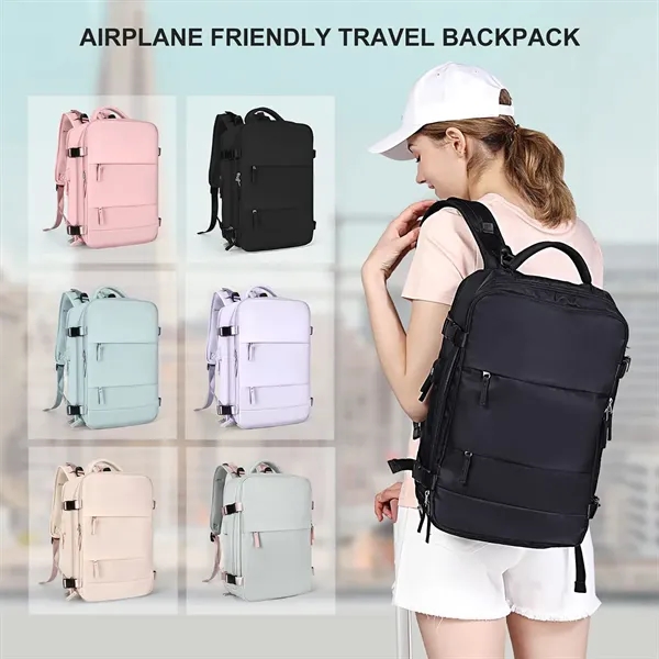Travel Backpack For Men Women With USB Charging Port - Travel Backpack For Men Women With USB Charging Port - Image 4 of 5