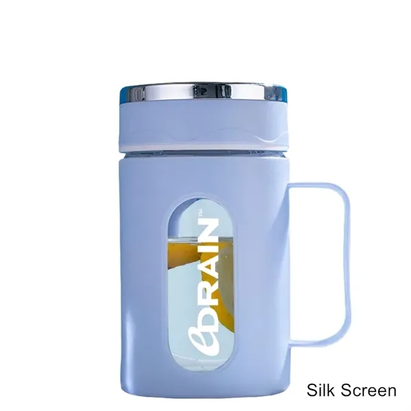 13.5 oz BPA Free Glass Tea Mug with Infuser and Handle - 13.5 oz BPA Free Glass Tea Mug with Infuser and Handle - Image 1 of 5