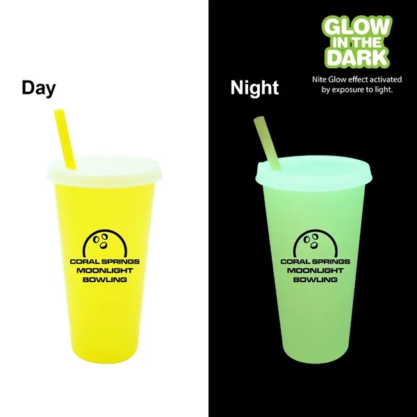 Nite Glow 26 oz. Tumbler with Lid & Straw - Nite Glow 26 oz. Tumbler with Lid & Straw - Image 5 of 8