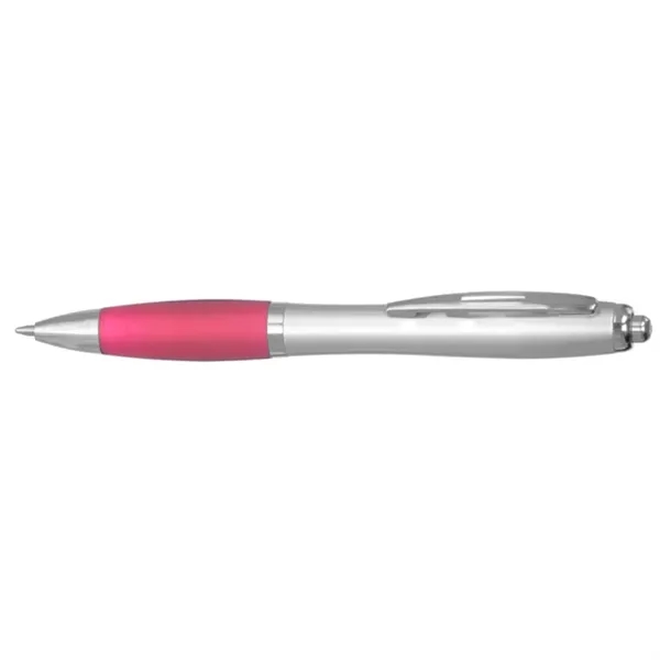 Click Satin Gray Finish Plastic Ballpoint Pen