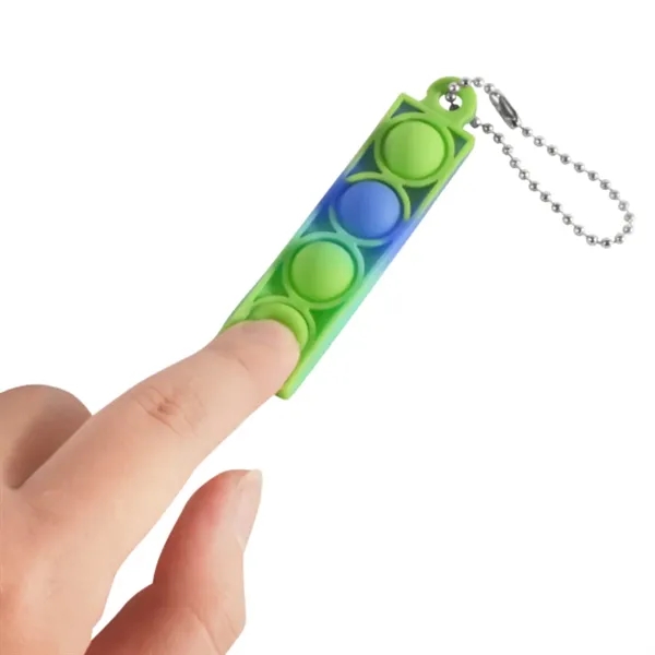 Rainbow Silicone Pop It Fidget Keychain Toy - Rainbow Silicone Pop It Fidget Keychain Toy - Image 3 of 6