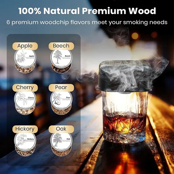 Whiskey Smoker Kit Flame-Free Old Fashioned Smoking Set - Whiskey Smoker Kit Flame-Free Old Fashioned Smoking Set - Image 3 of 3