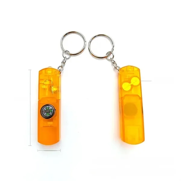 3 In 1 LED Light Keychain With Compass And Whistle - 3 In 1 LED Light Keychain With Compass And Whistle - Image 2 of 2
