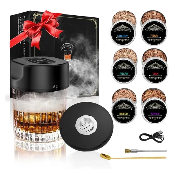 Electric Whiskey Smoker Kit with 6 Wood Chips - Electric Whiskey Smoker Kit with 6 Wood Chips - Image 0 of 3