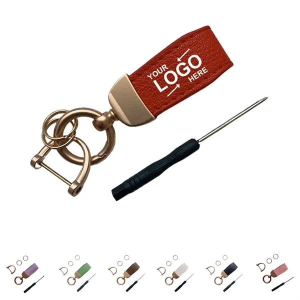 Lambskin Keychains With Open-Ring - Lambskin Keychains With Open-Ring - Image 0 of 9