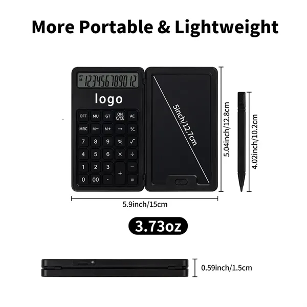 Desk Portable Basic Calculator with Notepad and Stylus - Desk Portable Basic Calculator with Notepad and Stylus - Image 1 of 3