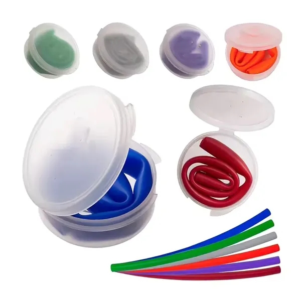 Reusable Silicone Straw with Travel Case - Reusable Silicone Straw with Travel Case - Image 0 of 4