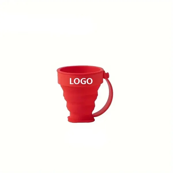 Silicone Collapsible Cup With Handle - Silicone Collapsible Cup With Handle - Image 1 of 5