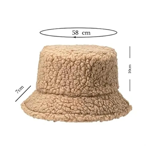 Cozy Sherpa Bucket Hat for Winter Wear - Cozy Sherpa Bucket Hat for Winter Wear - Image 1 of 5