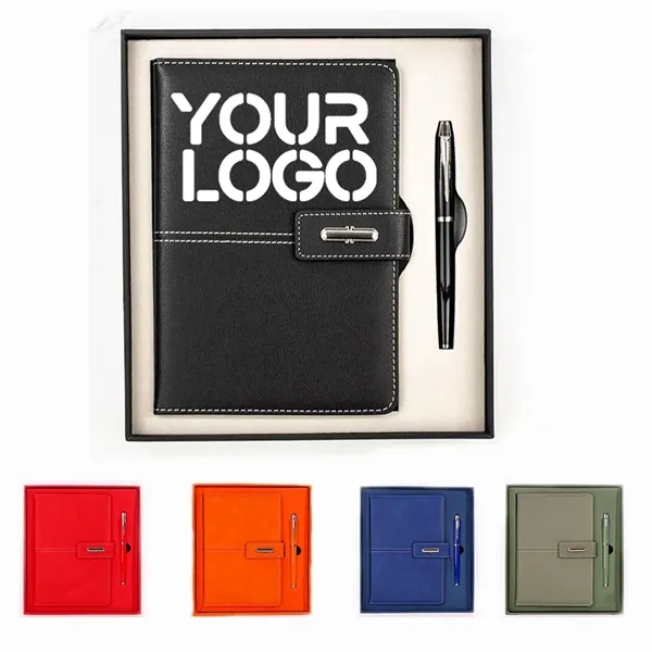 A5 Leather Notebook and Executive Pen Gift - A5 Leather Notebook and Executive Pen Gift - Image 0 of 5