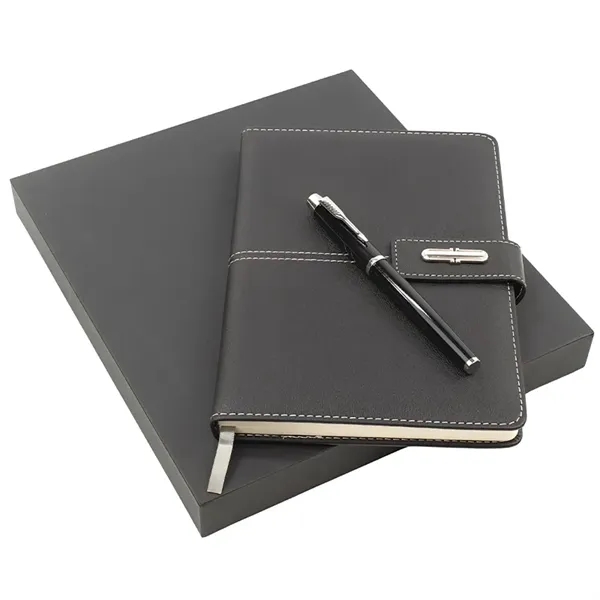 A5 Leather Notebook and Executive Pen Gift - A5 Leather Notebook and Executive Pen Gift - Image 3 of 5