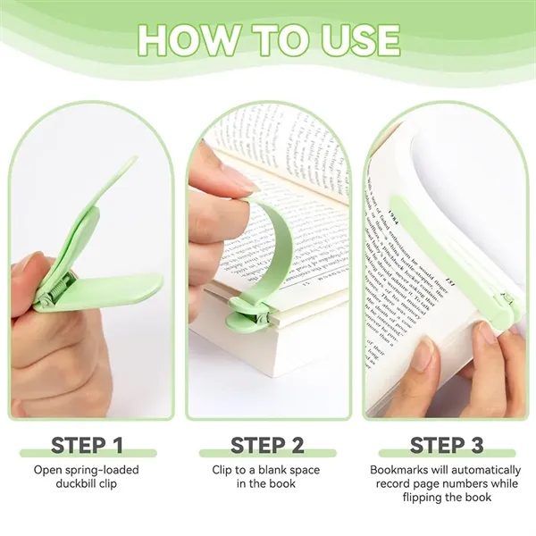Automatic Bookmark Silicone Book Marks for Reading - Automatic Bookmark Silicone Book Marks for Reading - Image 1 of 3