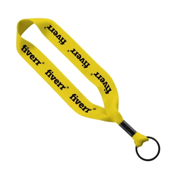 3/4" Polyester Keychain with Metal Crimp & Split-Ring - 3/4" Polyester Keychain with Metal Crimp & Split-Ring - Image 1 of 6