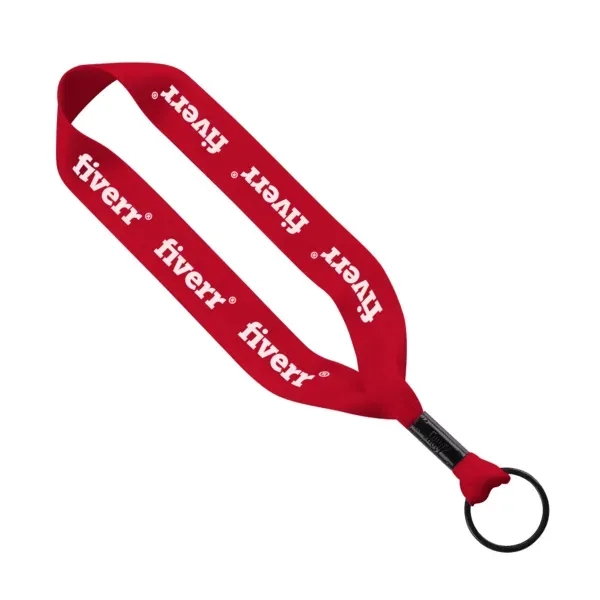 3/4" Polyester Keychain with Metal Crimp & Split-Ring - 3/4" Polyester Keychain with Metal Crimp & Split-Ring - Image 3 of 6