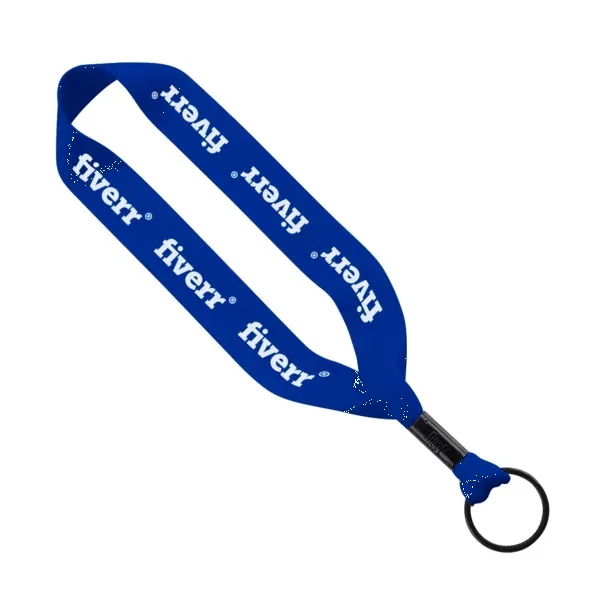 3/4" Polyester Keychain with Metal Crimp & Split-Ring - 3/4" Polyester Keychain with Metal Crimp & Split-Ring - Image 4 of 6