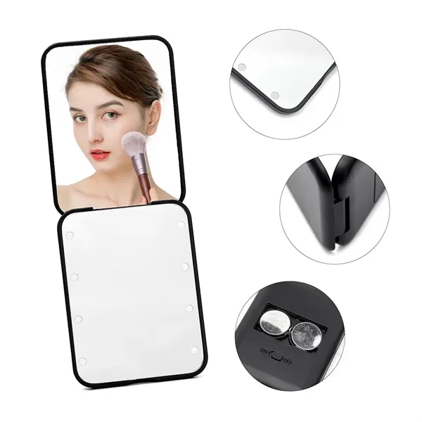 1X/2X Portable Travel Led Makeup Mirror - 1X/2X Portable Travel Led Makeup Mirror - Image 9 of 10