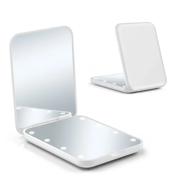 1X/2X Portable Travel Led Makeup Mirror - 1X/2X Portable Travel Led Makeup Mirror - Image 2 of 10