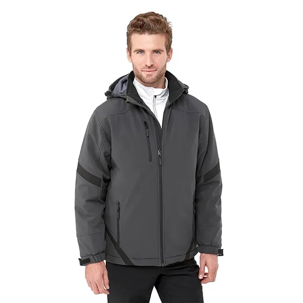 Men's Insulated Soft Shell Jacket with Detachable Hood - Men's Insulated Soft Shell Jacket with Detachable Hood - Image 1 of 1