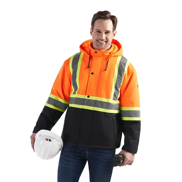 Freightliner Men's Hi-Vis Insulated Softshell Jacket - Freightliner Men's Hi-Vis Insulated Softshell Jacket - Image 5 of 6