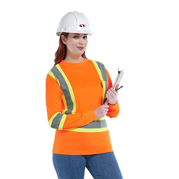 Long Sleeve Hi-Vis Men's T-Shirt - Long Sleeve Hi-Vis Men's T-Shirt - Image 5 of 5