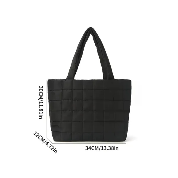 Women Padded Handbag Quilted Tote Shoulder Bag For Daily - Women Padded Handbag Quilted Tote Shoulder Bag For Daily - Image 1 of 5