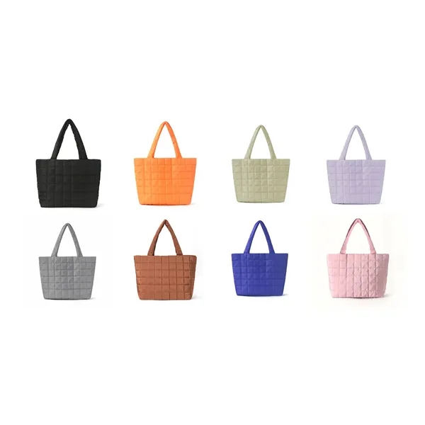 Women Padded Handbag Quilted Tote Shoulder Bag For Daily - Women Padded Handbag Quilted Tote Shoulder Bag For Daily - Image 5 of 5