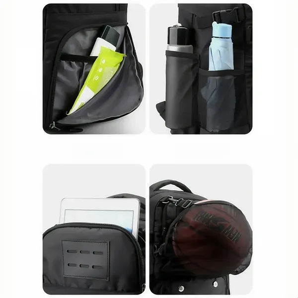 Water Resistant Sports Backpack With Shoe Compartment - Water Resistant Sports Backpack With Shoe Compartment - Image 2 of 4