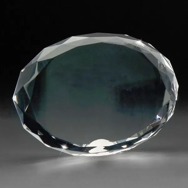 3D Crystal Oval Paperweight - 3D Crystal Oval Paperweight - Image 1 of 1