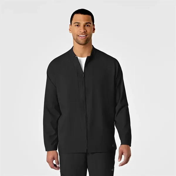 WonderWink W123 Men's Zip Front Warm Up Scrub Jacket - WonderWink W123 Men's Zip Front Warm Up Scrub Jacket - Image 0 of 10