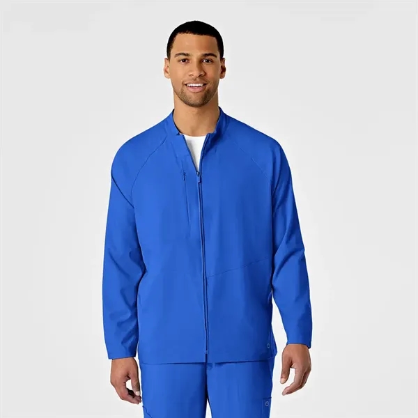WonderWink W123 Men's Zip Front Warm Up Scrub Jacket - WonderWink W123 Men's Zip Front Warm Up Scrub Jacket - Image 9 of 10