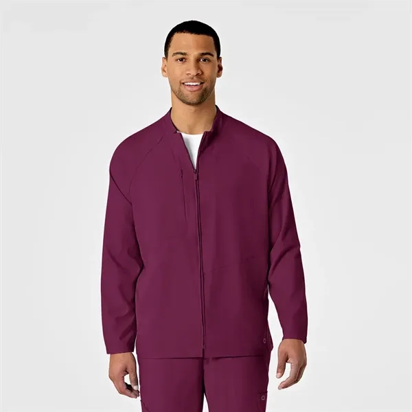 WonderWink W123 Men's Zip Front Warm Up Scrub Jacket - WonderWink W123 Men's Zip Front Warm Up Scrub Jacket - Image 10 of 10