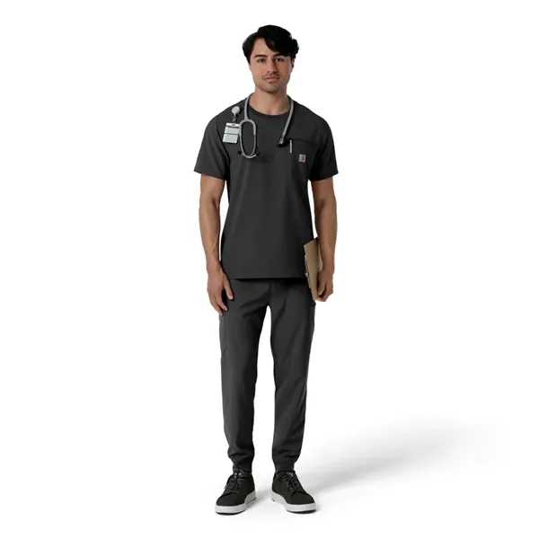 Carhartt Force Cross-Flex Men's Crew Neck Scrub Top - Carhartt Force Cross-Flex Men's Crew Neck Scrub Top - Image 1 of 6