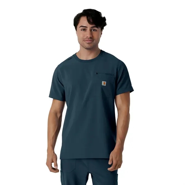 Carhartt Force Cross-Flex Men's Crew Neck Scrub Top - Carhartt Force Cross-Flex Men's Crew Neck Scrub Top - Image 3 of 6