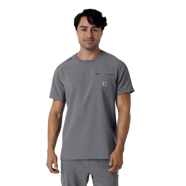 Carhartt Force Cross-Flex Men's Crew Neck Scrub Top - Carhartt Force Cross-Flex Men's Crew Neck Scrub Top - Image 5 of 6