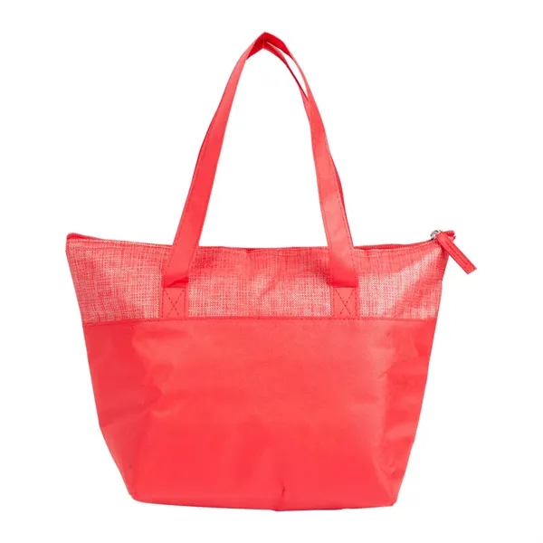 Mist Recycled 9-Can Non-Woven Tote Cooler - Mist Recycled 9-Can Non-Woven Tote Cooler - Image 9 of 17