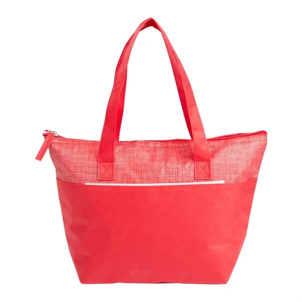 Mist Recycled 9-Can Non-Woven Tote Cooler - Mist Recycled 9-Can Non-Woven Tote Cooler - Image 10 of 17
