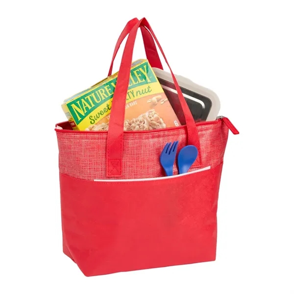 Mist Recycled 9-Can Non-Woven Tote Cooler - Mist Recycled 9-Can Non-Woven Tote Cooler - Image 11 of 17