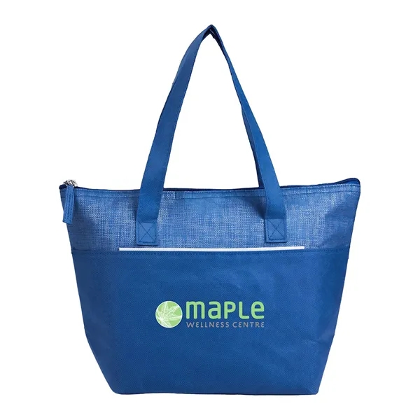 Mist Recycled 9-Can Non-Woven Tote Cooler - Mist Recycled 9-Can Non-Woven Tote Cooler - Image 17 of 17