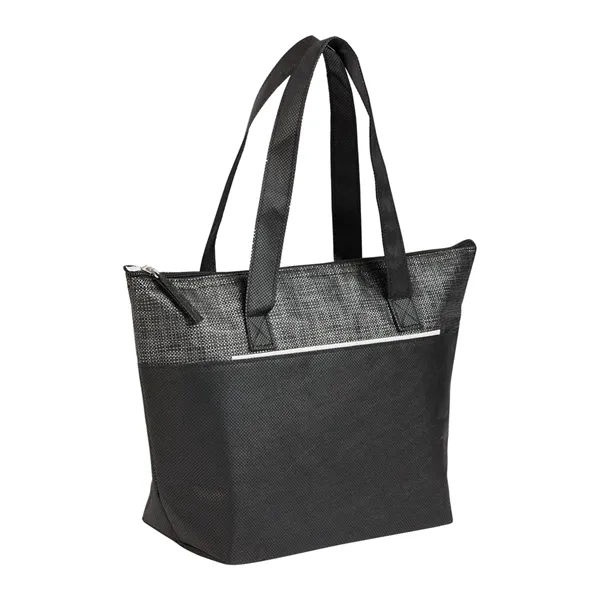 Mist Recycled 9-Can Non-Woven Tote Cooler - Mist Recycled 9-Can Non-Woven Tote Cooler - Image 2 of 17