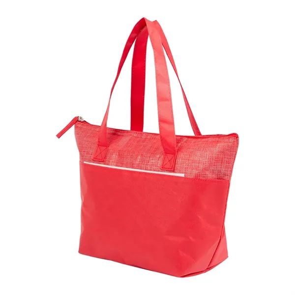 Mist Recycled 9-Can Non-Woven Tote Cooler - Mist Recycled 9-Can Non-Woven Tote Cooler - Image 7 of 17
