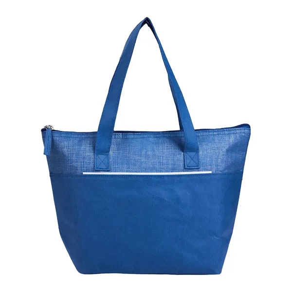 Mist Recycled 9-Can Non-Woven Tote Cooler - Mist Recycled 9-Can Non-Woven Tote Cooler - Image 12 of 17